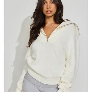 Garage Off-White V-Neck Sweater for Women
